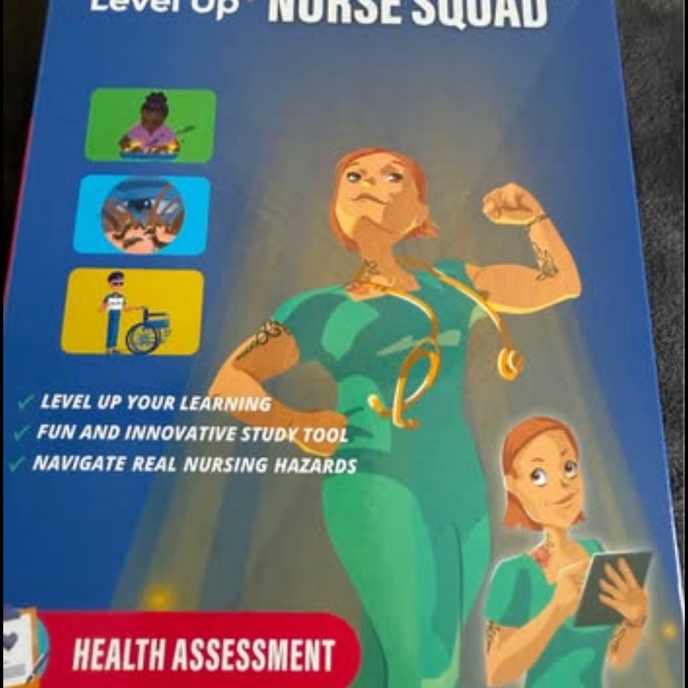 Level up rn Nurse Squad Health Assessment Game - Blue